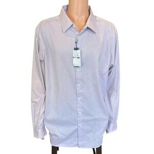 Perry Ellis Dress Shirt Men 2X Long Sleeve Non Iron Lavender